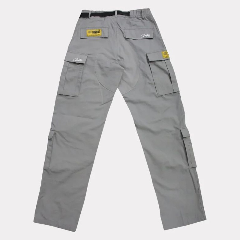 Pantalon Cargo Corteiz Guerillaz Stone Grise France - PAM-5928745