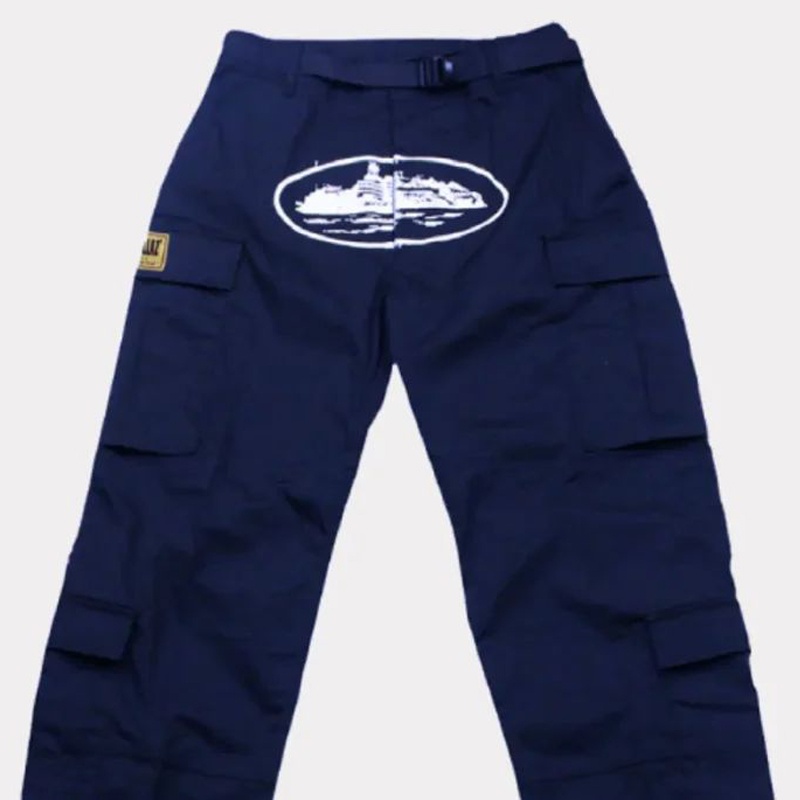 Pantalon Cargo Corteiz Guerillaz* Bleu Marine France - CFQ-2709824