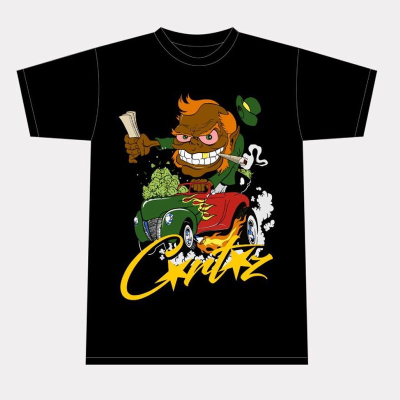 T-shirt Corteiz Leprechaun 420 Noir France - MIV-9330506