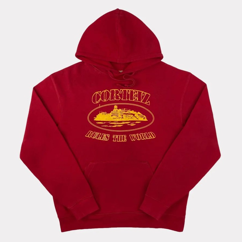 Sweat Corteiz Og Alcatraz Rouge France - VJZ-2643910