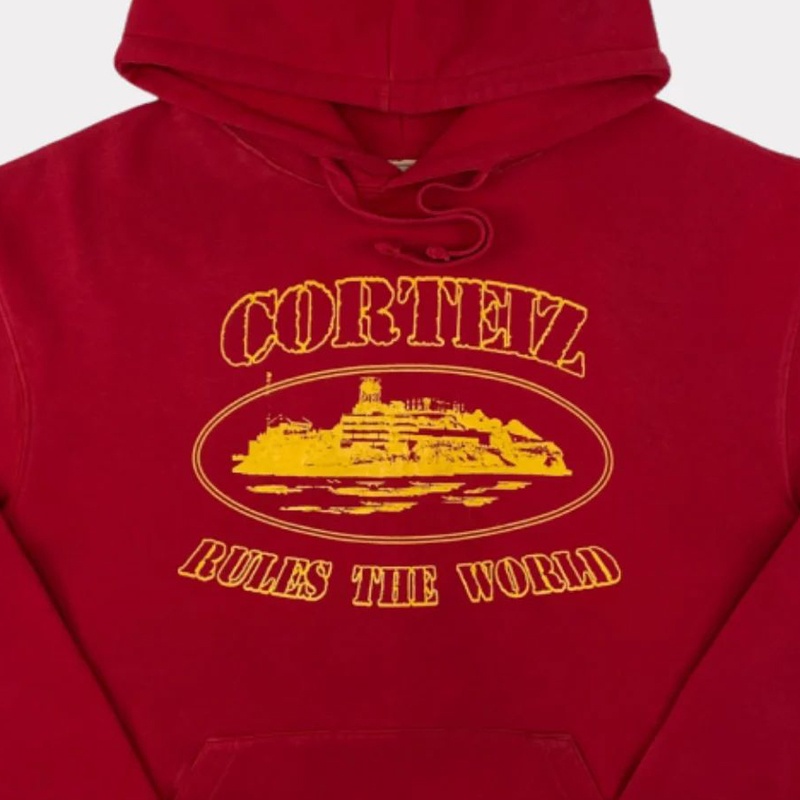 Sweat Corteiz Og Alcatraz Rouge France - VJZ-2643910